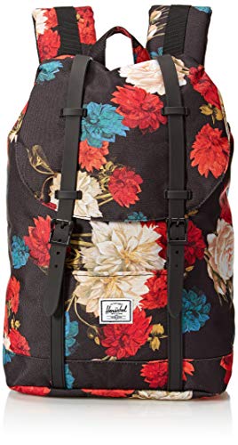 Herschel Retreat バックパック, リトリート バックパック, ヴィンテージフローラルブラック。, Mid-Volume 14.0L