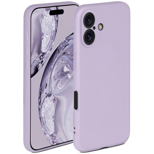 Coque silicone iPhone 16 souple ONEFLOW lilas avec protection camera