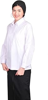 شميز حريمى سادة قطن كم كاجوال -لون ابيض للنساء