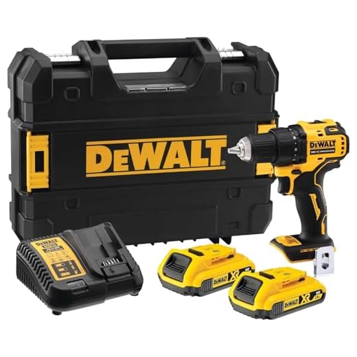 DeWALT DCD708D2T-QW Akku-Bohrschrauber 18 V, 2 Ah, Schwarz/Gelb