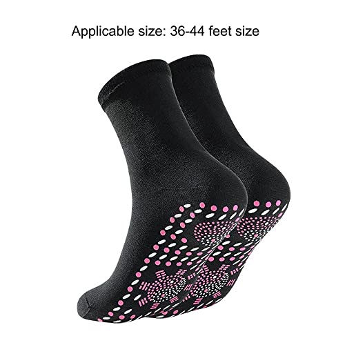 Calcetines calefactables, 3 pares de calcetines magnéticos, calcetines térmicos antideslizantes de invierno, calcetines de turmalina autocalentables para hombres y mujeres, montañismo, esquí, - imagen 2