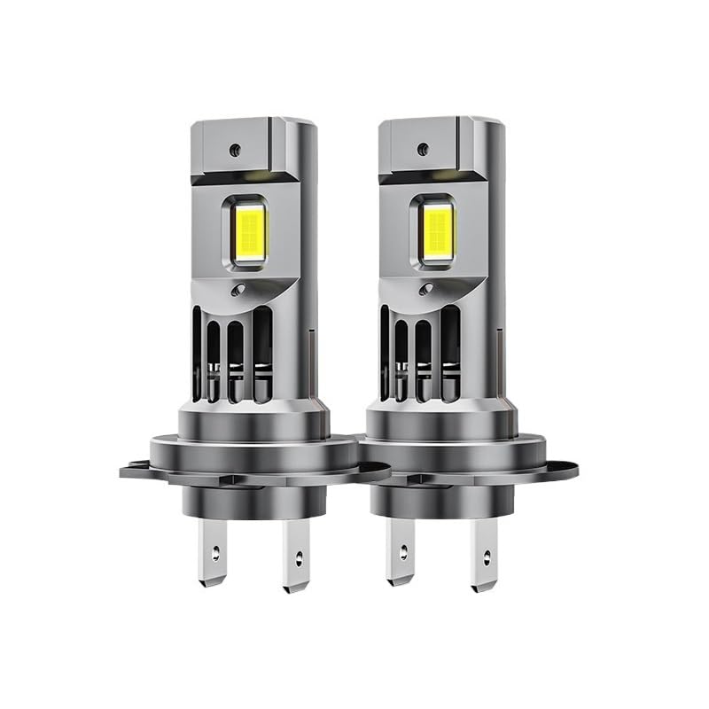 Ampoule LED H7 pour voiture 6000K lot de 2 lampes turbo 300W ventilées