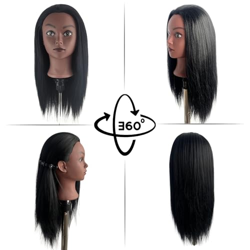 mannequin head with hair for braiding 16 inch practice hair mannequin head for hairstyling traning manikin doll
