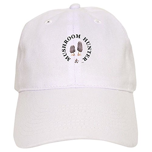 CafePress Mushroom Hunter Cap Unique Adjustable Baseball Hat White