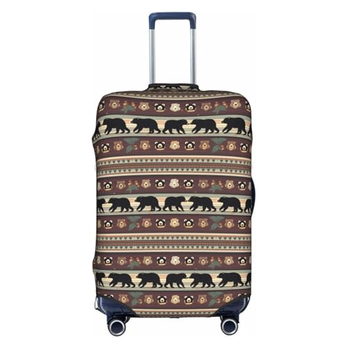Housse de protection pour valise XL blanche à motif ours imperméable
