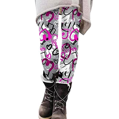 FORUU Women Valentine's Day Leggings 2022,Fashion Printed Elastic All Match Slim Casual Long Boot Pants Leggings Stylish Yoga Pants Workout High Waisted Capri Leggings Compression Gym Running Tights