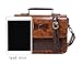 ECOSUSI Faux Leather Vintage Small Messenger Purse School Satchel Bag Coffee