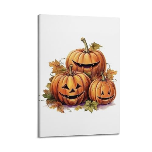 Affiches Halloween citrouille d'automne QXYUIN déco murale salon 40x60