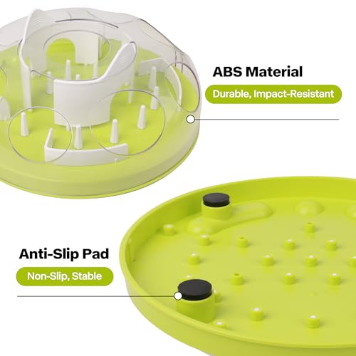 Pet Prime Interactive Cat Puzzle Feeder Toy, 3-Stage Adjustable Cat Treat Toy, Slow Feeder for Indoor Cats, Enrichment Toy with Mental Stimulation & Brain Training (Green) - Image 6