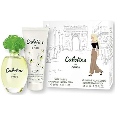 Gres Cabotine by Parfums Gres for Women - 2 Pc Gift Set 1.7oz EDT Spray, 1.7oz Body Lotion Cover
