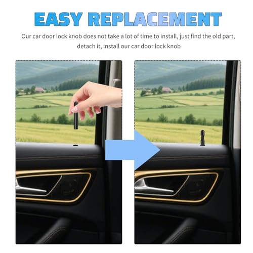 VKQTS 2PCS Car Door Lock Knobs Pull Pin OEM FODZ-5421850-A,Practical Car Door Lock Cover Compatible with Mercury Sable Ford F150,Essential Doors Locks Knobs for Vehicles