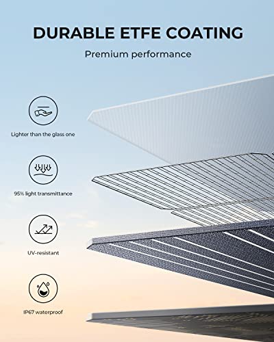 BLUETTI Solar Panel 120W for Portable Power Station EB3A AC2A AC50B AC70 AC180 AC200L Elite 200 V2 AC300 B300K, Foldable Solar Charger with Adjustable Kickstands for RV, Camping, Blackout - Image 5