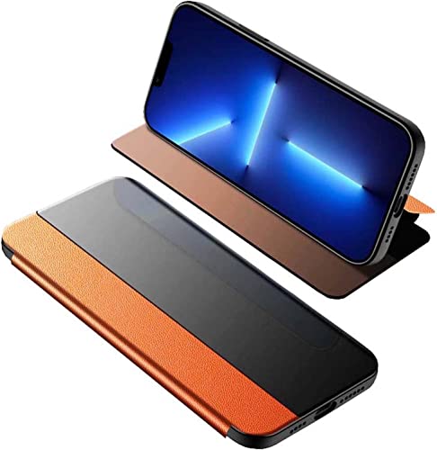 Étui iPhone 14 Plus antichoc avec fenêtre transparente et béquille