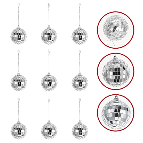 MILISTEN 24 peças de bolas de discoteca espelhadas para festa com efeito de luz penduradas)