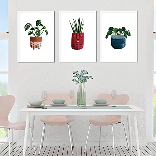 Art mural peintures sur toile de plantes vertes | Déco grand format 60x80cm