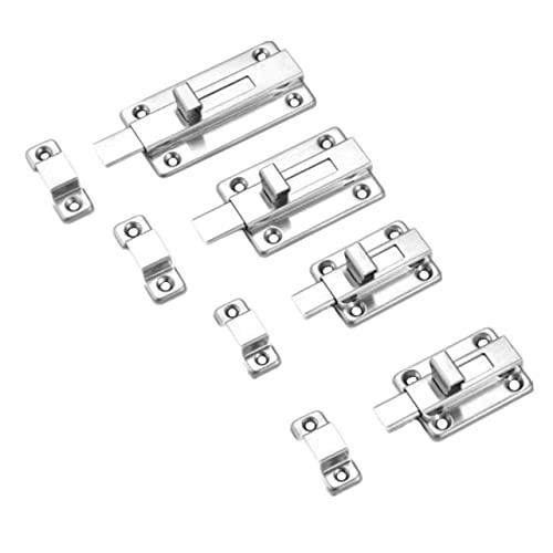Yardwe 4 Pçs Parafusos De Aço Inoxidável De Plugue Trava De Corrente De Porta Resistente Trava Desli