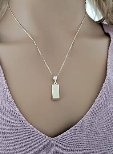 Gold Bar Pendant 14k Yellow Gold/Gold Bullion Bar/Gold Brick/Layering/NOT Gold Filled NOT Gold Plated/Gift for Her - Him/Unisex