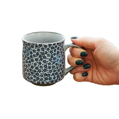 Taza pequeña de cerámica Sometsuke Mino Ware miniatura 6