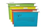 Eastlight Premium Suspension Files [ Pack 25 ], Foolscap, Filing Cabinet. with Tabs and Inserts. 100% Recycled Manilla. Made in The UK, **Please Check Size Required**