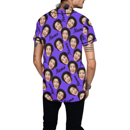 Camiseta de béisbol personalizada con foto y nombre, diseño personalizado para adultos miniatura 2
