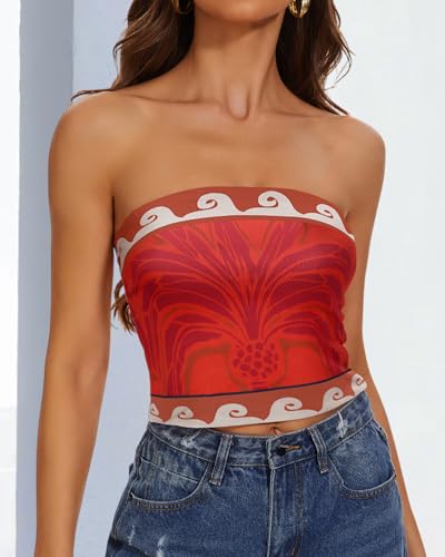 Image of Summer Tube Tops Basic Crop Tops for Women Strapless Tank Casual Tunics Sexy Short Shirts 2026