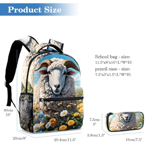 Sac à dos grande capacité moutons mignons pour ne plus manquer d'espace - 2