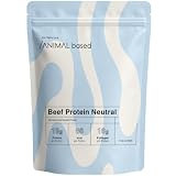 Animal Based Rinderprotein Pulver Neutral 300g - Natürliche Zutaten - 19g Protein - 16g Kollagen - 86 kcal - Beef Protein - Kollagen Typ 1,2,3 - Knochenbrühe vom Weiderind - Bone Broth - Histaminarm