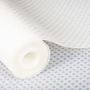 KayJen Ethylene Vinyl Acetate (45 Cmx3 M) Food Grade Eva Useful And Multipurpose Anti Slip Mat/Sheet For Fridge, Kitchen, Drawer, Shelf Liner, Table (Pattern: Check Design, Transparent)