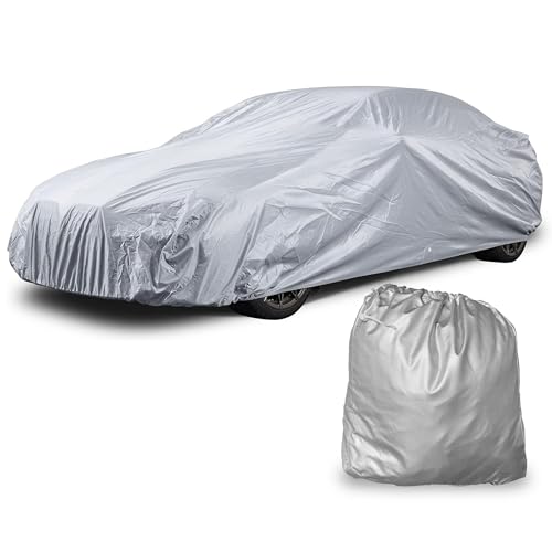 Image of Weatherproof Light Car Cover for Full-Size Sedans, Sports Cars & Coupes - Size CA07 - All-Weather Protection, Scratch-Resistant - Full Exterior Outdoor Cover, Automobile Accessories