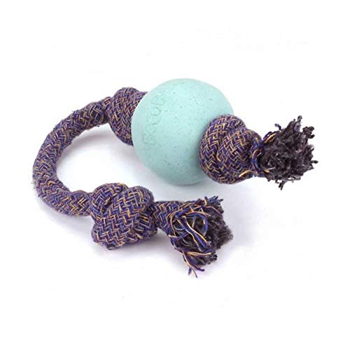 Beco PetsEco-Friendly Dog Ball On a Rope, Large, Blue, 1 Rope