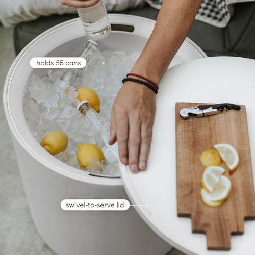 Image of Veradek Kona Cooler Side Table - Outdoor Cooler Table and Ice Chest