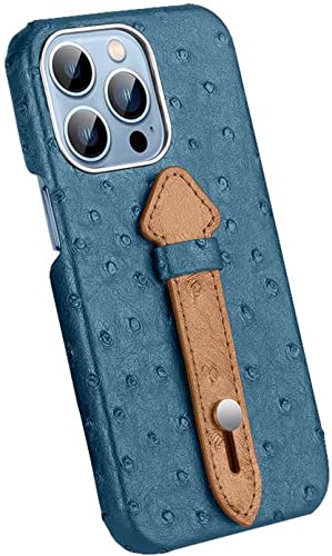 Protection iPhone 13 Pro Max 6,7 pouces anti-chute avec anneau sangle bleu