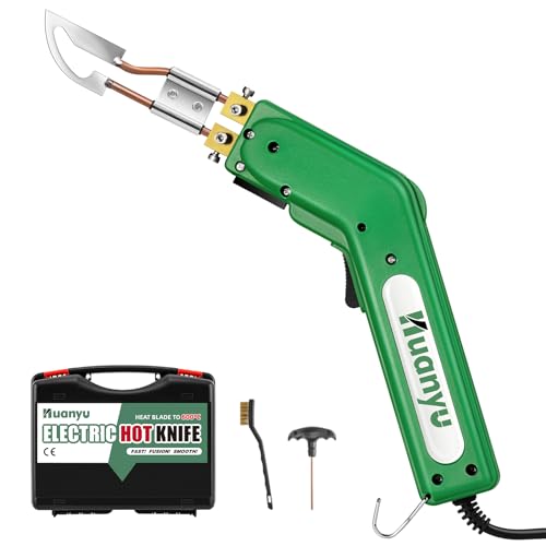 Huanyu Hot Knife Fabric Cutter Arc Knife 100W up to 1112℉, Hot Knife Rope/Foam Cutter 110V, Hot Cutter Knife for Cloth/Braided Belt/Braidednet/Rope Belt, etc.