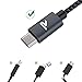 RAMPOW Micro USB Cable 6.6ft Nylon Braided Space Gray QC 3.0 Fast Charge & Sync 2.4A for Samsung Galaxy S5/S6/S7, HTC, LG, Kindle, Sony, PS4, and More