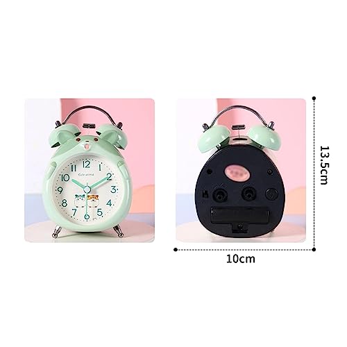 Reloj despertador funciona con pilas de 4 pulgadas color amarillo 2