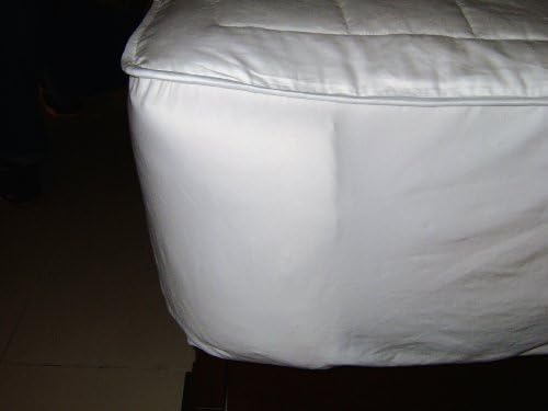 Deluxe 100% Natural Silk Cover Mattress up to 15 Inches White Mattress Pad, California King