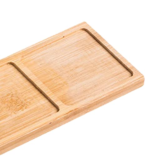 Bandeja de madera para baño Qectial organización rectangular B individual hogar 3