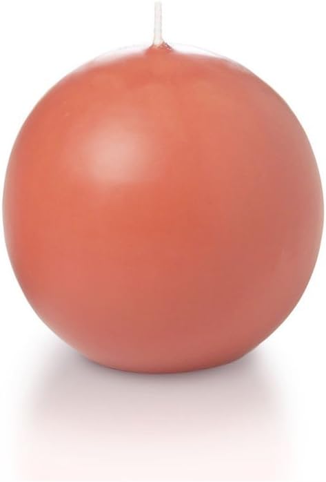 2.8" Coral Sphere / Ball Candles - 3 per pack