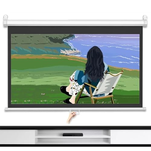 Pantalla manual proyector 72" 4:3 retráctil