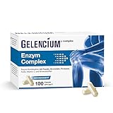 GELENCIUM® Enzym Complex I Höchste Enzym-Tagesdosis: 1.500 mg I Mit Rutin als Enzym-Aktivator I Mit Mikronährstoffen für gesunde Gelenke, Knorpel & Knochen I Apothekenqualität I Vegan I 100 Kapseln