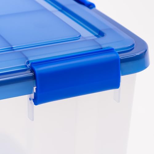 IRIS USA 3Pack 62qt WEATHERPRO Airtight Plastic Storage Bin with Lid and Seal and Secure Latching Buckles