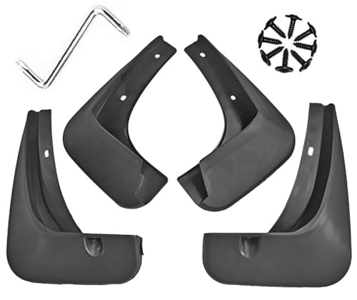 Image of Mud Flaps Mud Guards Fit for Chevrolet Aevo Hatchback 2011-2014, Front & Rear Mud Splash Guards Accessories - 4 Pc, Black