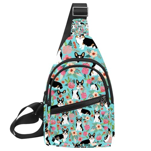 Sac à dos à bandoulière de voyage et randonnée multicolore