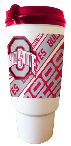 Northwest NCAA Ohio State Buckeyes 34-Ounce Insulated Travel Chugger with Lid and Straw