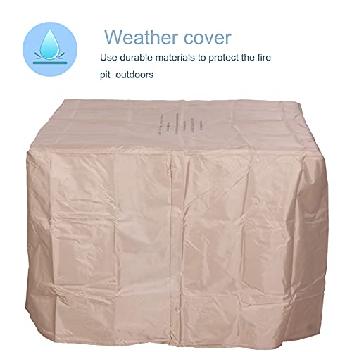 Ehomexpert 50,000 Btu Fire Pit Table,32-Inch Outdoor Garden Square Auto-Ignition Propane Gas Fire Table With Waterproof Cover For Patio Courtyard Balcony,Black thumb #5
