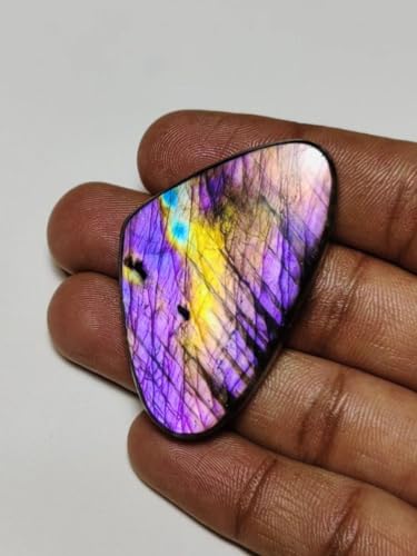 Cabochon labradorite violette 49x29mm pour création de bijoux DIY - 4