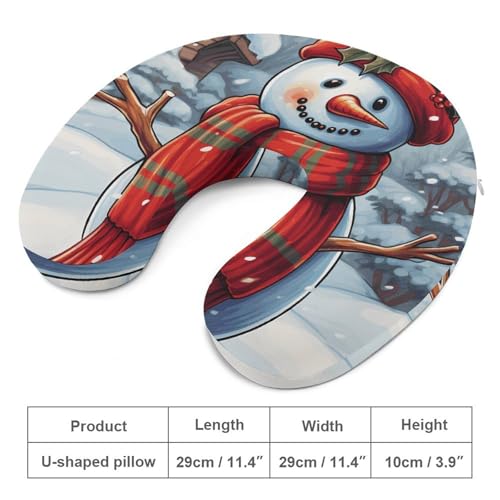 Almohada de viaje espuma viscoelástica tamaño único U miniatura 2