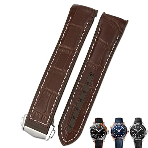 Bracelet Omega Seamaster en cuir de vachette haut de gamme 20mm