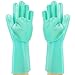 Magic Dishwashing Cleaning Sponge Gloves Reusable Silicone Brush Scrubber Gloves