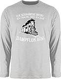 Das langärmelige Shirt der Marke B&C für Männer aus 100% Baumwolle (Grau meliert 85% Baumwolle, 15% Viskose) ist eher weit geschnitten und sieht mit einem Print versehen cool aus - in unserem Shop findest du lustige Sprüche und Motive